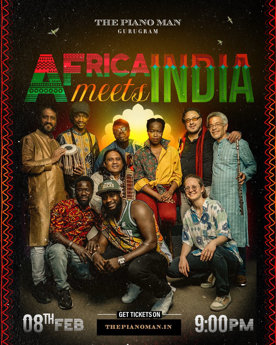 imransitar's tweet photo. Two Continents. One Stage. Zero Borders. 🌍🎸

Experience the explosive fusion of #AfricaMeetsIndia at @TPMcafes Gurgaon! Featuring Imran Khan, Nina Ogot and a global lineup of masters.

📅 Feb 8 | 9PM 📍 The Piano Man, Gurugram
🎟️ Book Now: https://t.co/R7shkCMLnz https://t.co/uetEr0Pgaa