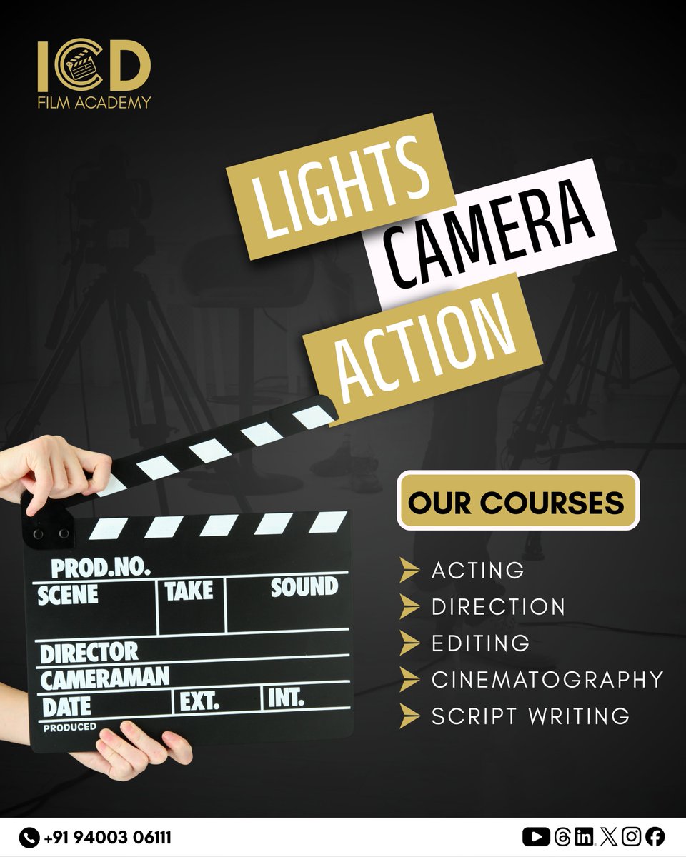 IcdFilmAcademy's tweet photo. From Acting to Direction 🎭🎥
Learn it all at ICD Film Academy. https://t.co/NpzCqbLDwI
