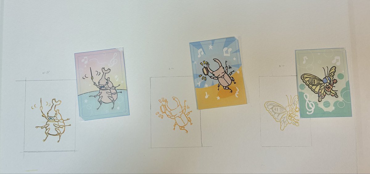 原画市2026 #原画市_制作中 ミニ原画の色が塗れました！ どうかな