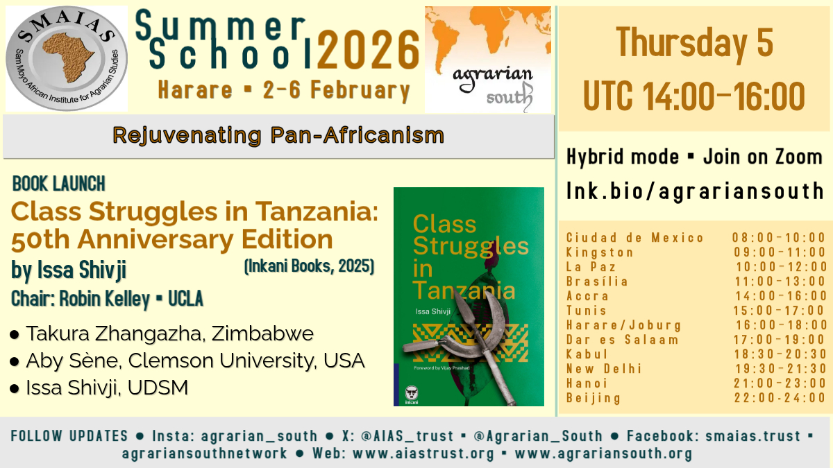 Sam Moyo African Institute for Agrarian Studies tweet media