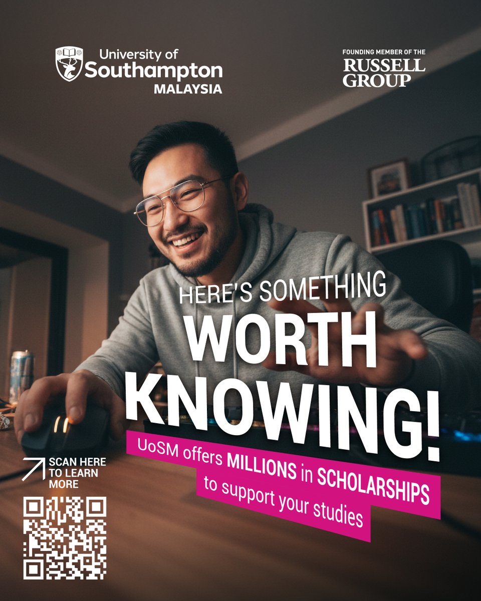 💡 Here’s something worth knowing! UoSM offers millions in scholarships to support your studies 💰

Turn your UK education dream in Malaysia into reality.

👉 Submit the form to find out more: forms.office.com/e/zszmkrW74z