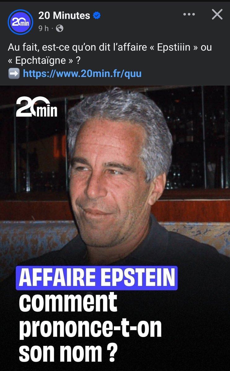 Cannibalisme, pédophilie etc... L'affaire Epstein commence à révéler toutes sortes de dingueries et pendant ce temps chez <a href="/20Minutes/">20 Minutes</a> :
