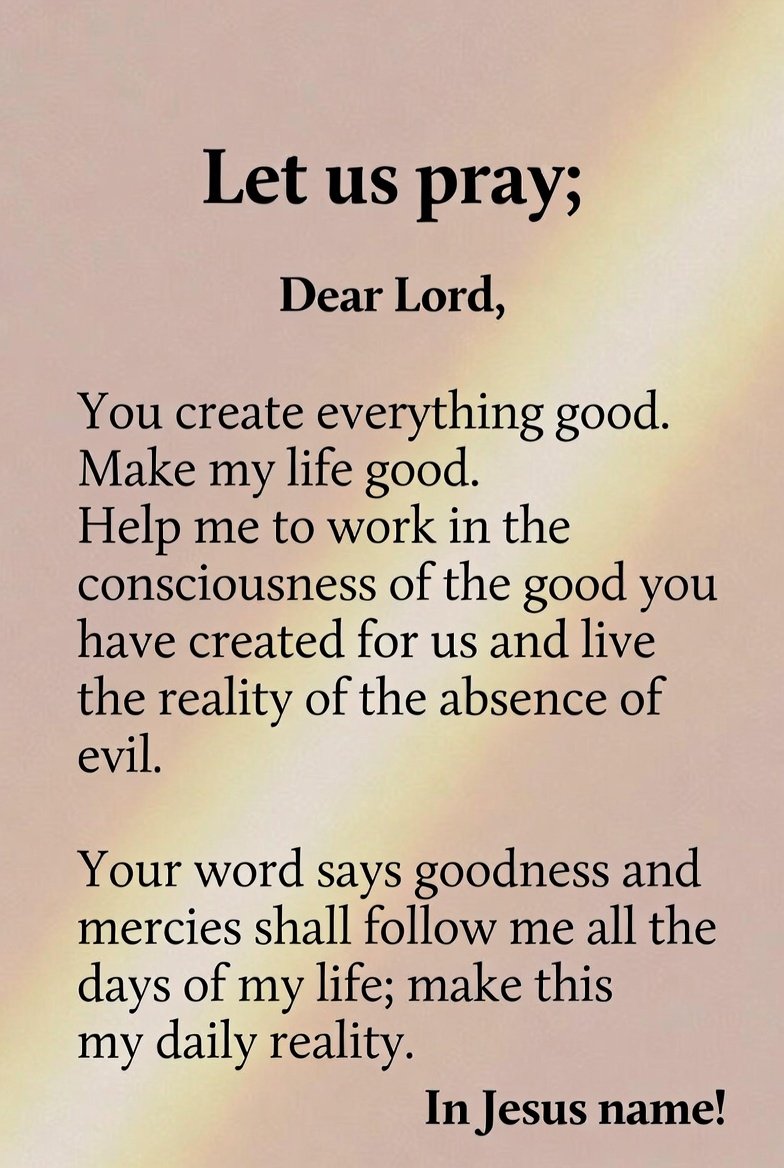 eservicegco's tweet image. In the beginning, He created everything good.

X, Instagram, Youtube, Tiktok, Whatsapp channels - eservicegco
#trendingprayer #eservicedevotional #prayingscripture #billionaire #prayer