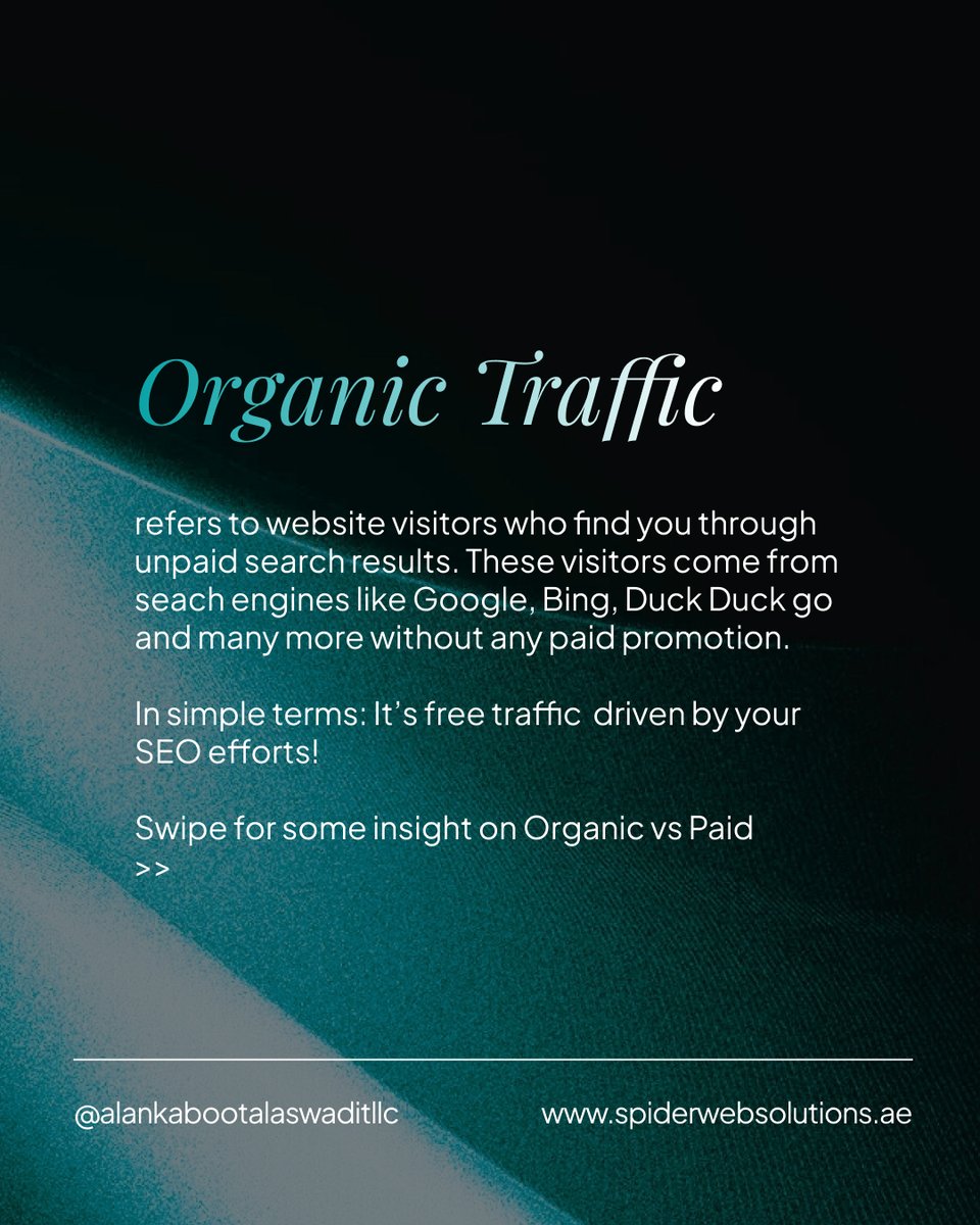 AlankabootLLC's tweet photo. Organic vs Paid Traffic - Which One Is Right for Your Business?
Organic traffic comes from search engines without paying for ads, while paid traffic delivers quick results through targeted campaigns. https://t.co/xvjqpKvBMH