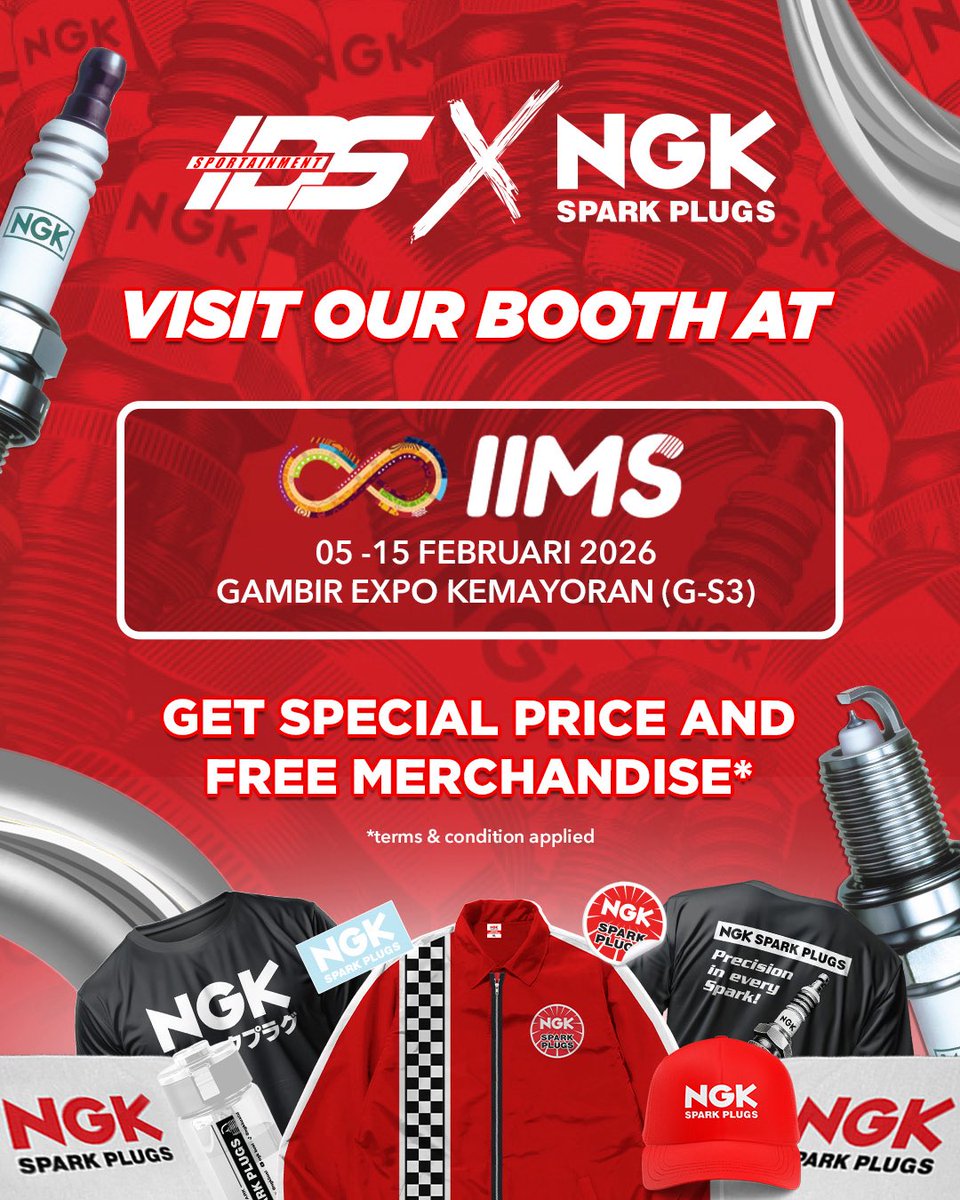 SURPRISE!!!!

Mimin hadir di IIMS kolaborasi bareng @indonesiandriftseries di Gambir Expo Kemayoran G-S3. Buat Brosis yang dateng, bisa dapetin Busi dengan harga spesial dan Free Merchandise! Sekali lagi, FREE MERCHANDISE! Jangan sampe gak mampir ya🔥🔥🔥