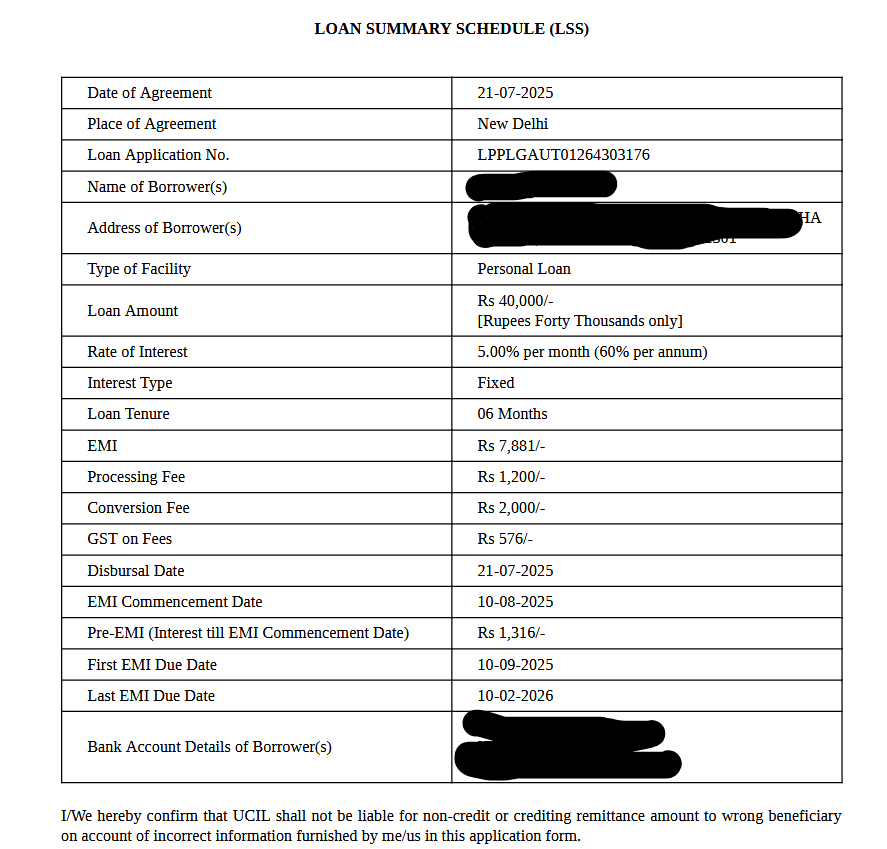 Loan from @lendingplate (NBFC): ₹40k sanctioned, ~₹36k disbursed. ~₹35k ...