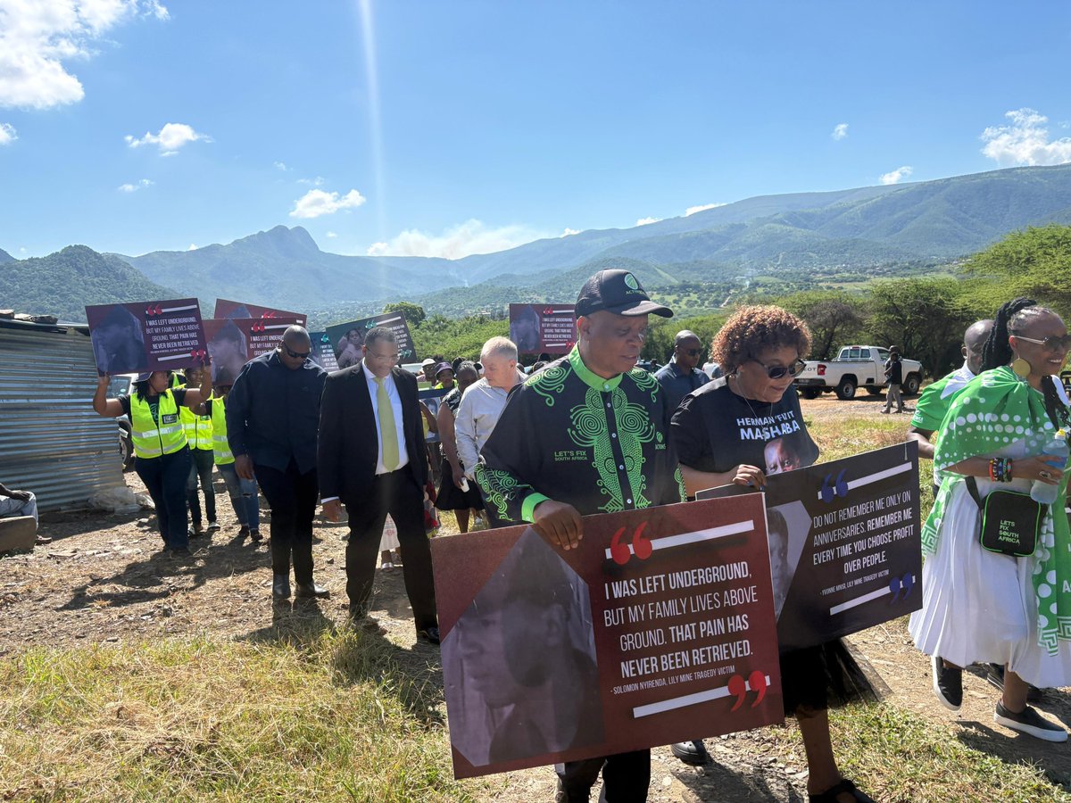 This morning, <a href="/Action4SA/">ActionSA</a> is standing alongside the Lily Mine victims' families as they mark 10 years since the Lily Mine tragedy.