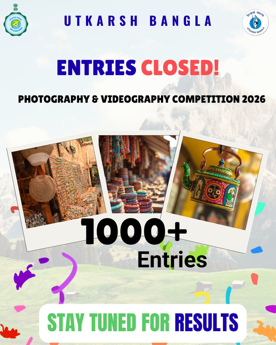 What an incredible response!
The entry window is now officially closed, and we can’t wait to dive into all your amazing submissions. Stay tuned — the results are coming soon, and they promise to be spectacular!
#UtkarshBangla #photographycontest #VideographyContest