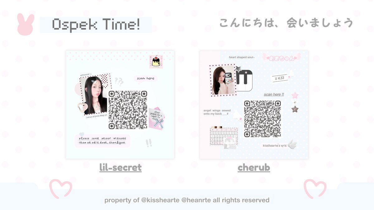 kisshearte's tweet image. help repost? thankyou ㅤ♡ྀི

haii . . aku mau kenalan lagi ^~^ aku punya 6 anak baru ❤︎ tolong bantu ospek yaa teman-timun. kalau ada yang kurang aman bisa dm aku~  mana favorit kalian? ♡(˃͈ ˂͈ )

&amp;lt; #zonauang &amp;gt;