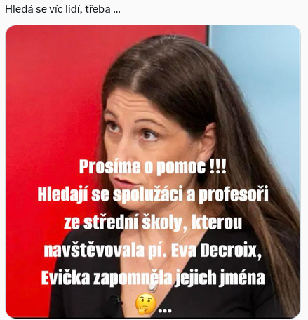 jana_suchy's tweet photo. 10) A NA ZÁVĚR vzpomeňme společně na pana Václava z Vysočiny
Spokojeného penzistu, kterého "porodila" Eva Decroja pro své voliče i nevoliče
Věřím, že se nakonec ZRODÍ i nějaký spolužák, o kterém nás bitcoinová uklízečka bude informovat 😱😱🤣🤣 https://t.co/tIHeT0fZt3