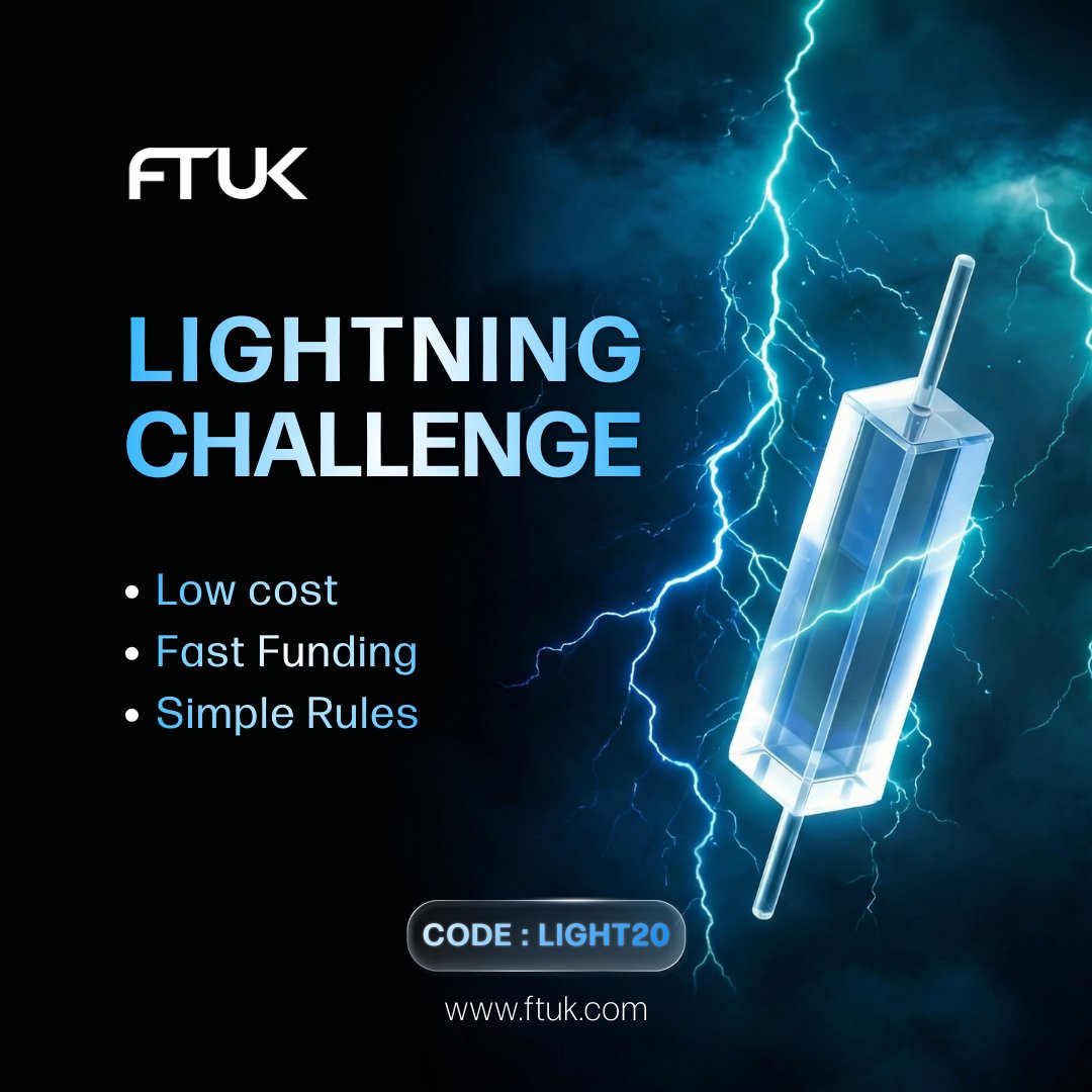 Ftuk_com's tweet image. ⚡️ The Fastest Funding Program in the Industry ⚡️

Meet the FTUK’s newest flagship program: 
The Lightning Challenge 🌩

Unlock the quickest path to becoming a funded trader with a program designed for those who demand speed, flexibility, and performance.

💸 Payouts on Demand…