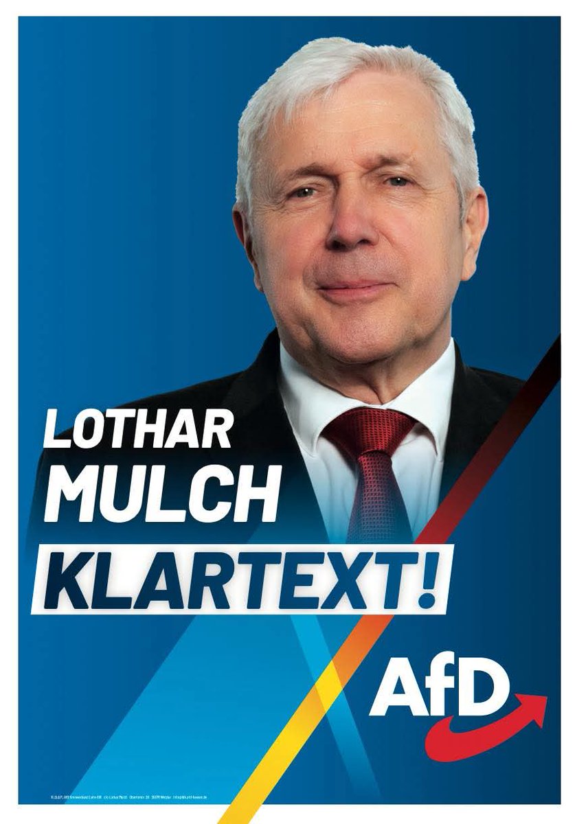 AfDLahnDill's tweet photo. Listenplatz 1
Lothar Mulch
64 Jahre aus Wetzlar
Landtagsabgeordneter

Auf dem großen Gebäude in Berlin steht: „Dem deutschen Volke"

#AfDLahnDill #AfD #Kommunalwahl https://t.co/6UaSNtJSWV