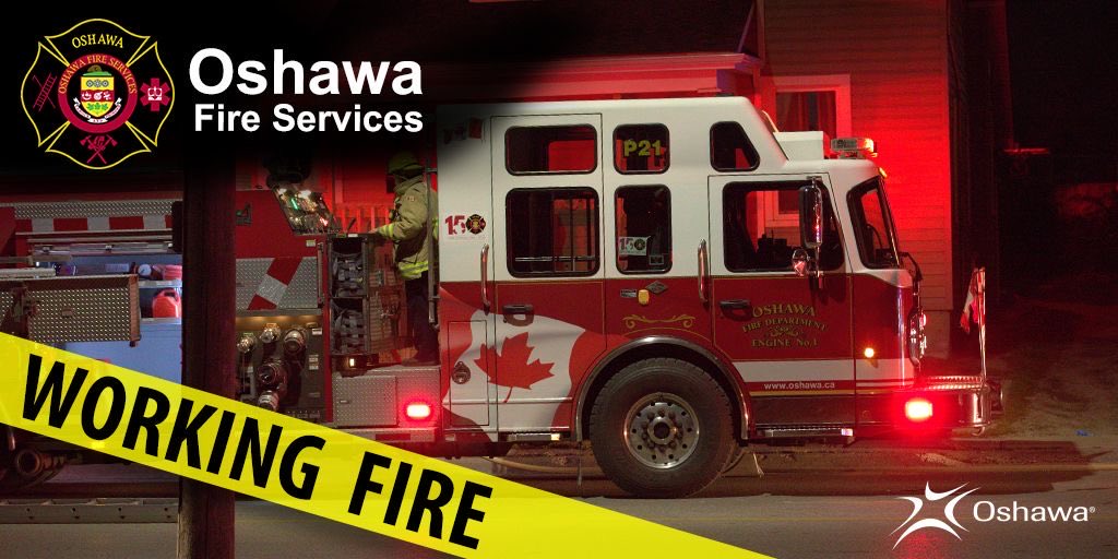 Crews are on scene of a working fire in the area of Olive ave and Ritson rd S. Defensive operations are in progress please avoid the area. 
<a href="/oshawacity/">City of Oshawa</a> <a href="/iafflocal465/">Oshawa Fire Fighters</a>