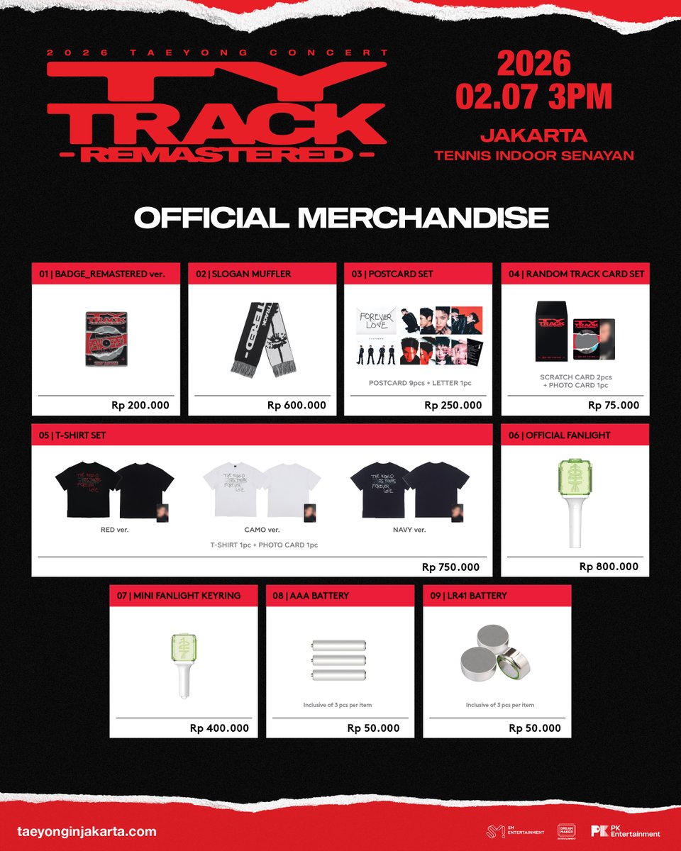 PKEnt_ID's tweet image. [OFFICIAL MERCHANDISE]

The wait is over, NCTzen! Check out this catalogue and get ready to secure your items inside the venue. 🛒💕

📅 Saturday, February 7, 2026
📍 Tennis Indoor Senayan

Limited tickets available exclusively at taeyonginjakarta.com. 

#TAEYONG 태용…