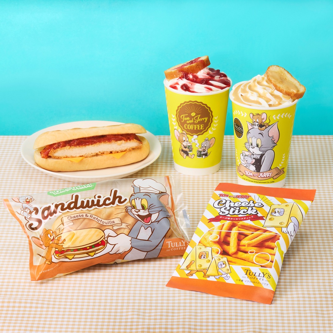 ／
#トムとジェリー × #タリーズ コラボ🥜🍓
2/18(水)スタート☕
＼

今回は同じアメリカ生まれのルーツを取り入れた特別なメニューが登場💫

トムジェリたちとにぎやかでアメリカンな雰囲気のカフェタイムを
タリーズコーヒーにてお楽しみください☕

詳細は👇
tullys.co.jp/cpn/tomandjerr…
#トムジェリ