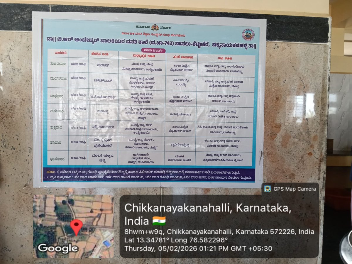 742Sc's tweet photo. Lunch
DBRARS-742 SHETTIKERE CNHALLI
@SWDGoK 
#SocialAudit_SWDMeals 
#SocialWelfare_Karnataka https://t.co/BSOJvs3pIa