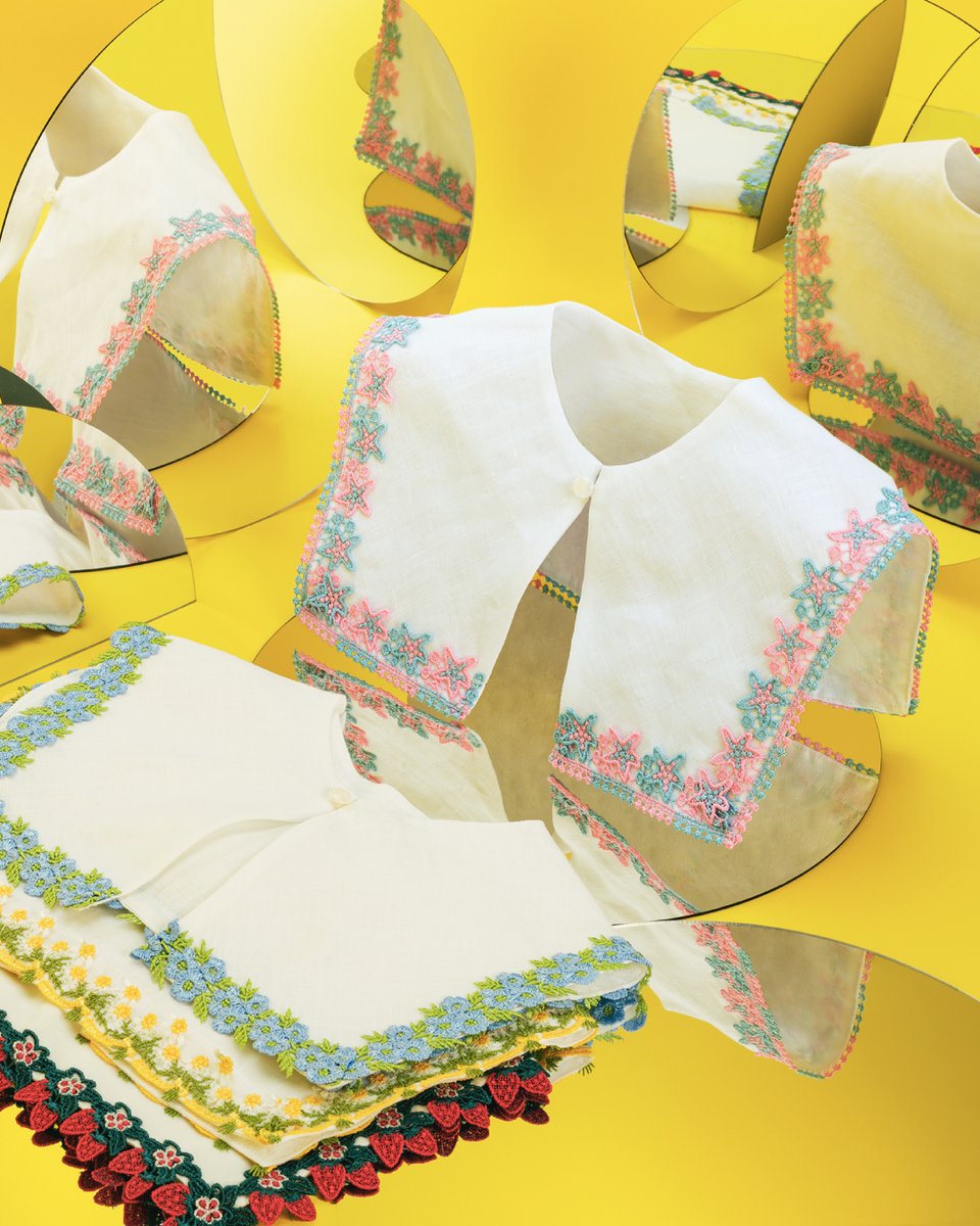 ＼26SS小物アイテム先行公開／

【4月発売予定】
キッズ襟レース

💐勿忘草
🌟スターフィッシュ
🌼カモミール
🍓春摘みいちご

シーズンタオルハンカチのレースをふんだんに縫製した、レースのつけ襟。
生地はリトアニア製の麻を使用しています。

その他のアイテム▶︎x.gd/6kSQa