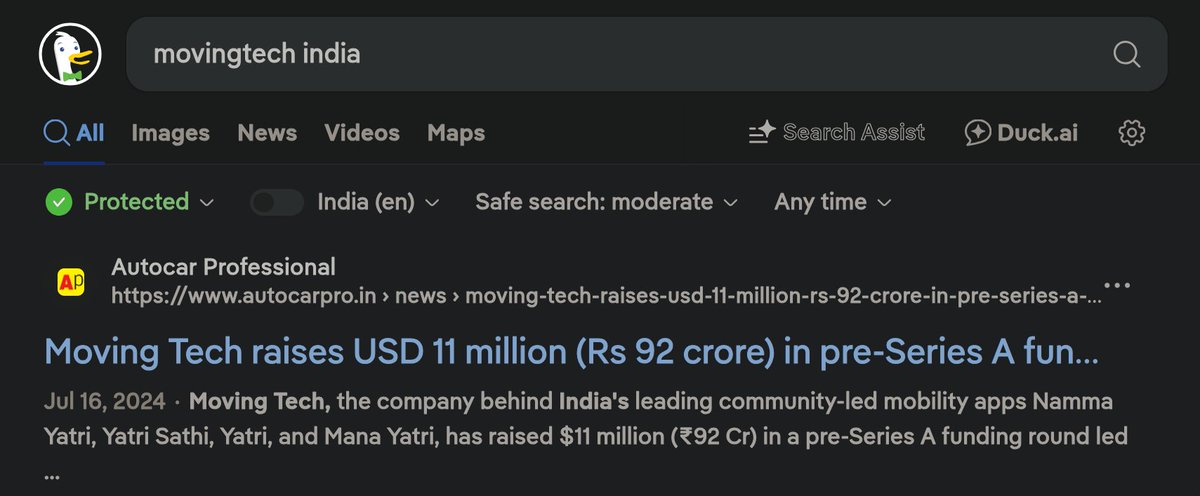 kingslyj's tweet photo. Top search result for "movingtech India"
A VC funded startup with effective monopoly on "community-led mobility apps"?
Bharat Taxi joins Namma Yatri, Yatri Sathi, Yatri, Mana Yatri,
Regulatory capture + monopoly by billionaires being sold as "co-operative". #DigitialIndia https://t.co/adnJSnmLjC