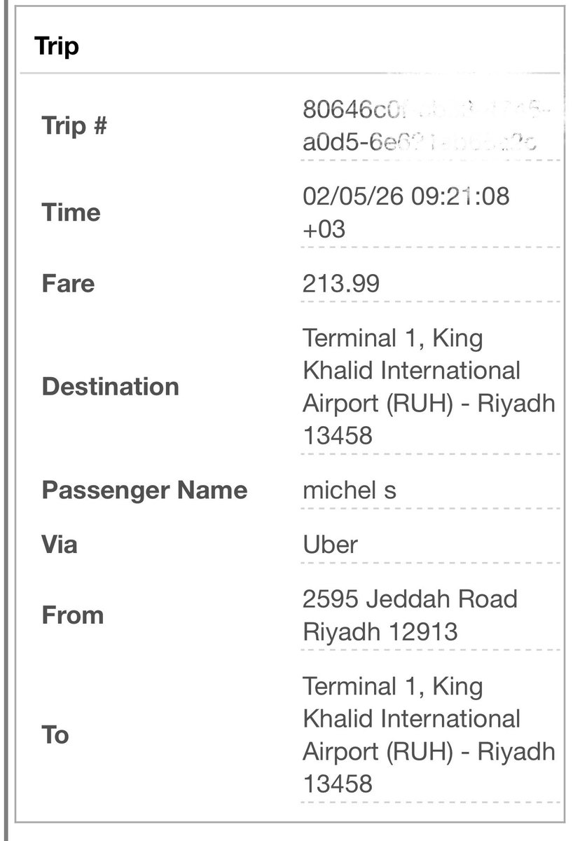 dsm947's tweet photo. @TGA_CARE 
@Uber_KSA 

اعلى فئة من اوبر … ومشوار طويل 
والعميل يدفع 213 ريال !!! والصافي لي 100 ريال
يعني حتى العميل حس بالظلم وعطاني اكراميه 

عنايتكم ياهيئة النقل بالمهزلة اللي جالسة تصير !! https://t.co/Piw34jA3KX