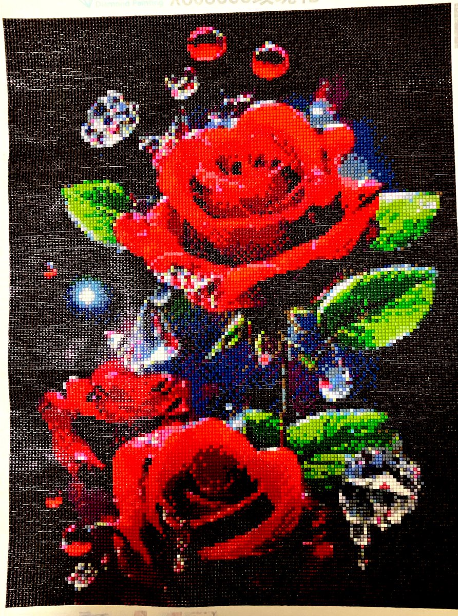 Nimoo105's tweet photo. 3作目完成

薔薇はいいねー
でも地獄ゾーン多くてなかなか進まなかった笑

 #ダイヤモンドアート https://t.co/R4Q50Nrj0m