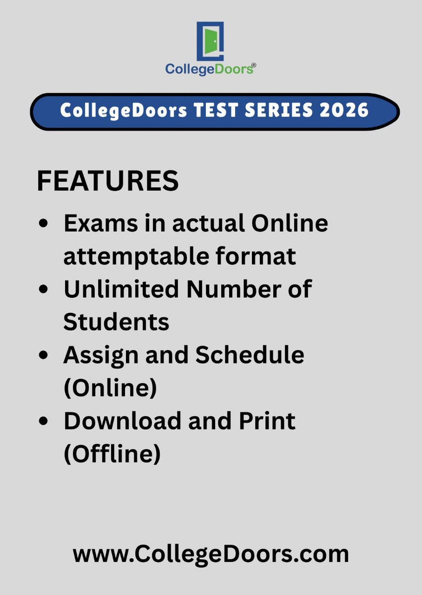 CollegeDoors's tweet photo. Dear #mhtcet Educators, #MHTCET2026 will be held twice. Give your students the right practice in all possible formats. Humbly brought to you by @CollegeDoors.
Please fill the form for us to reach you: https://t.co/040Zf8gOYV
#MHT #MHTCETPreparation #MHTCETPrep #mhtcetcoaching https://t.co/k1LeTPlasD