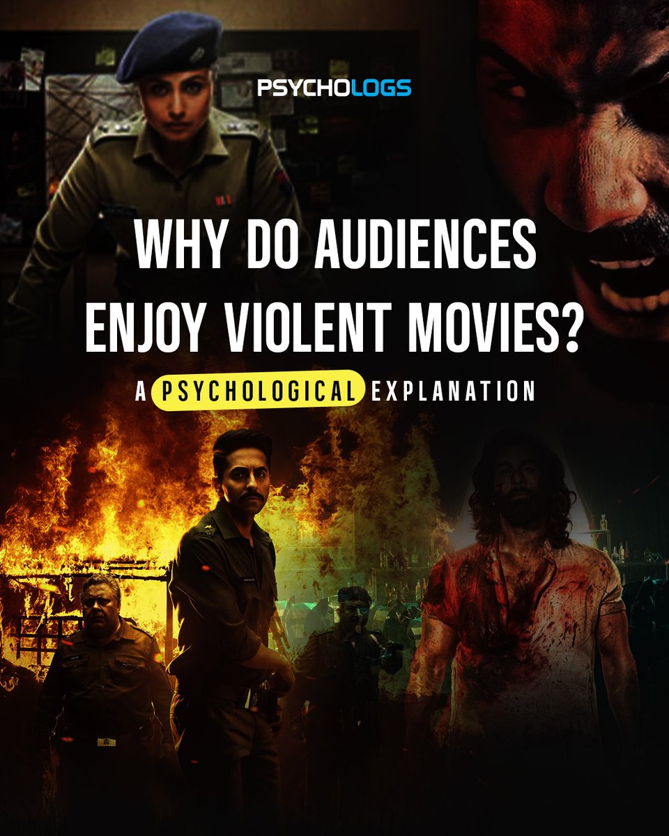 Why do we enjoy violent movies even though we fear violence in real life?
From emotional release to adrenaline rush and moral clarity, psychology explains why action-packed films keep us hooked.

psychologs.com/why-do-audienc…

#PsychologyFacts #MediaPsychology #PsychologyOfMovies