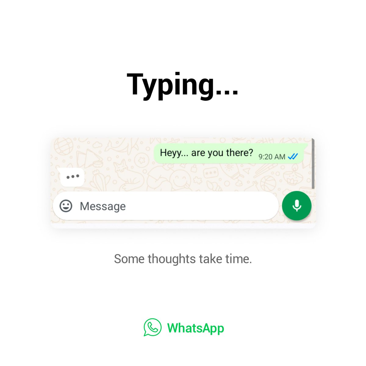 IsraelExce74753's tweet photo. Typing…

Some thoughts take time.
#creativead #designthinking #WhatsApp https://t.co/D3ZN50kWcU