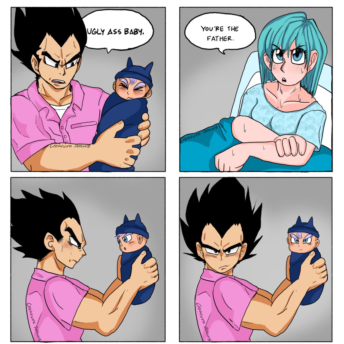 sorry this took me too long #vegeta #bulma #trunks #DragonBallZ