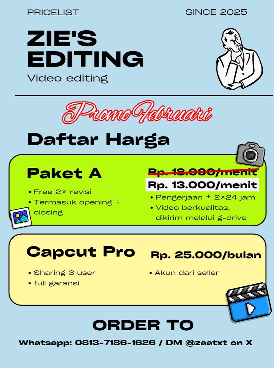 Azizah²⁴ open jasa edit video vlog, konten, dan ed tweet media