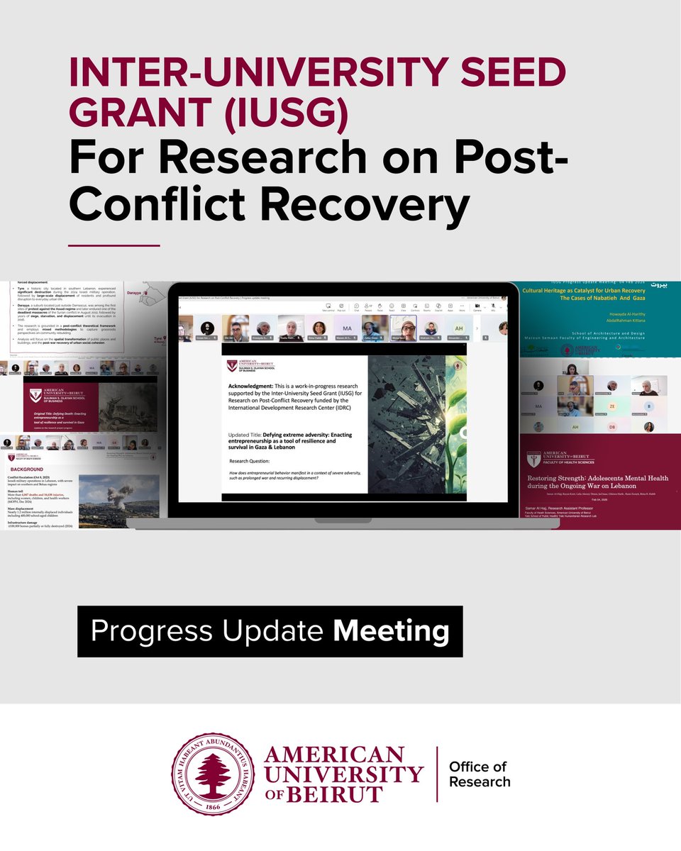 AUB Office of Research tweet media