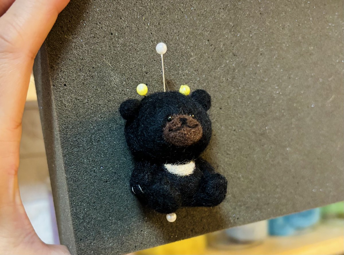 こちら肉球がつく前のぱやぱやっこ #羊毛フェルト #制作過程