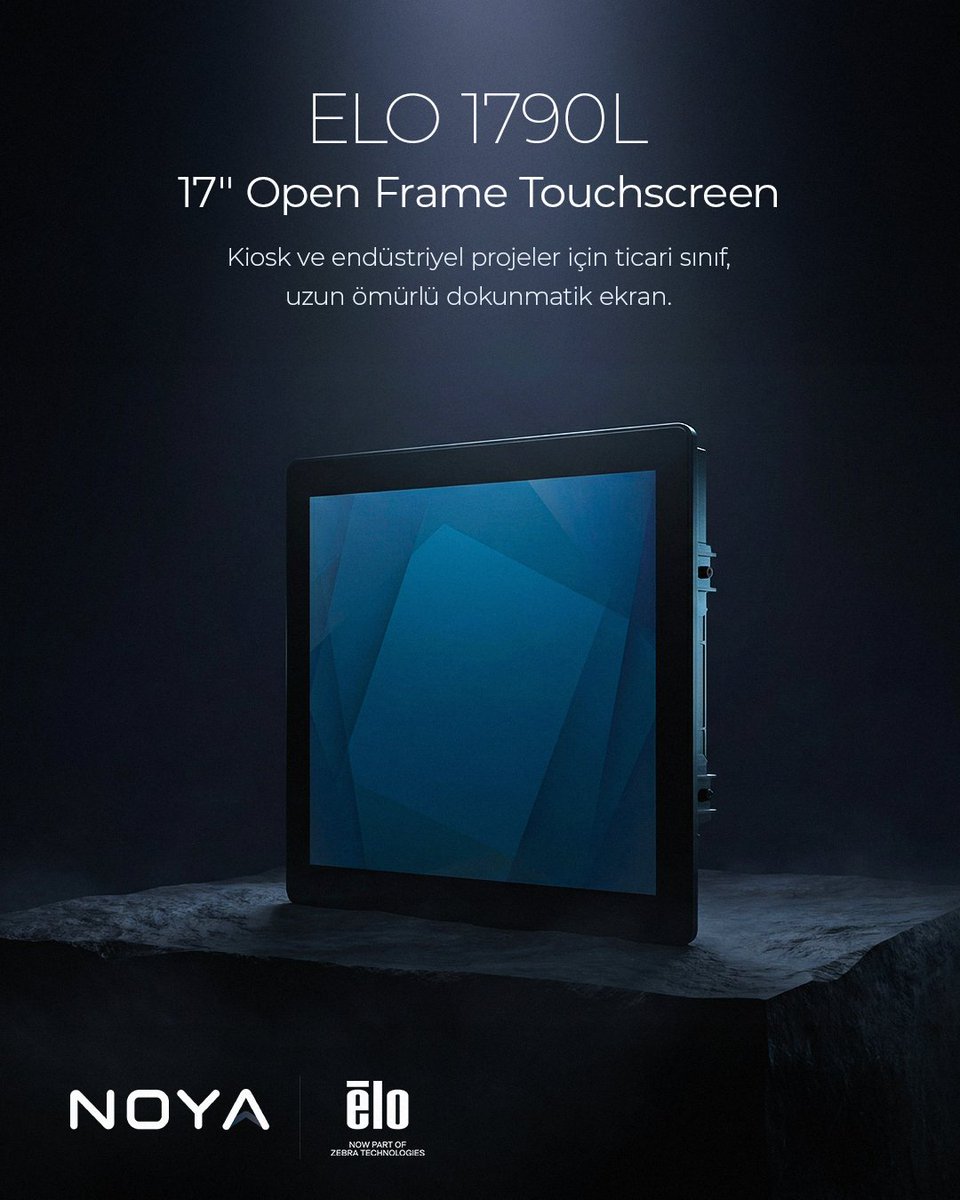 noya_tech's tweet photo. Elo 1790L 17" Open Frame Touchscreen ile projelerinizi güçlendirin!

Kiosk, endüstriyel otomasyon, oyun sistemleri veya sağlık sektörü... Hangi projeyi geliştiriyorsanız, Elo 1790L güvenilir ortağınız olsun! https://t.co/Fda2drCyjC