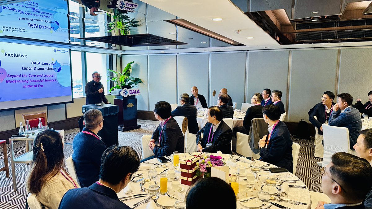 CLPSGlobal's tweet photo. $CLPS is honored to partner with DALA to host HK's inaugural Exec Lunch &amp; Learn on modernizing financial services in the AI era. We tackled the legacy system crisis with our AI-driven modernization methodology turning bottlenecks into growth.

Read more: https://t.co/6cdQ8sOOnd https://t.co/mF1RugDhD5