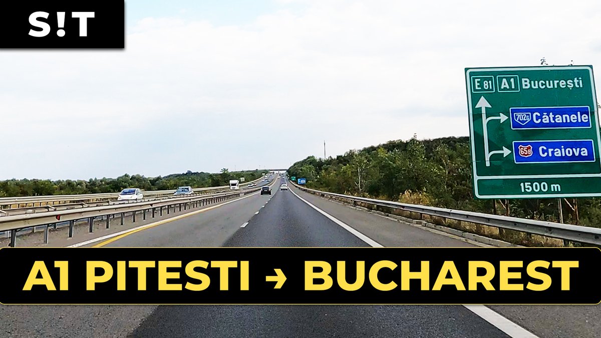 StefanInTraffic's tweet image. Afternoon drive on A1 from Pitesti to Bucharest. Real traffic, real road sounds, cloudy sky.
Watch here: youtu.be/htuxUaMGbsc
#A1 #HighwayDrive