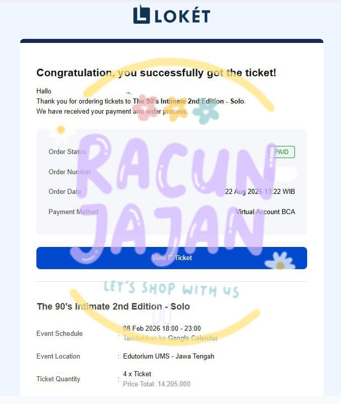 WTS 
THE 90's INTIMATE
MICHAEL LEARNS TO ROCK
SOLO
4 TIX
ROW B SEAT NUMBER 20'an 
Harga murah meriah aja