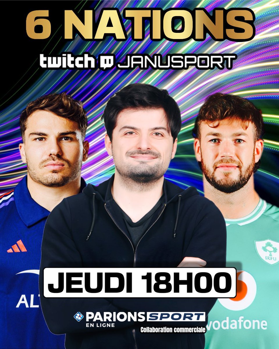 💰 5x10€ de freebets à gagner 

🏉 Qui gagne ? France, Irlande ou N ?

❤️ RT &amp; Follow <a href="/Janusport/">Janusport</a> &amp; <a href="/ParionsSport_EL/">ParionsSport en Ligne 🔞</a> 

🎁 450€ de bonus + accès à notre Discord à vie pour toute création de compte via ce lien : enligne.parionssport.fdj.fr/inscription/pa…