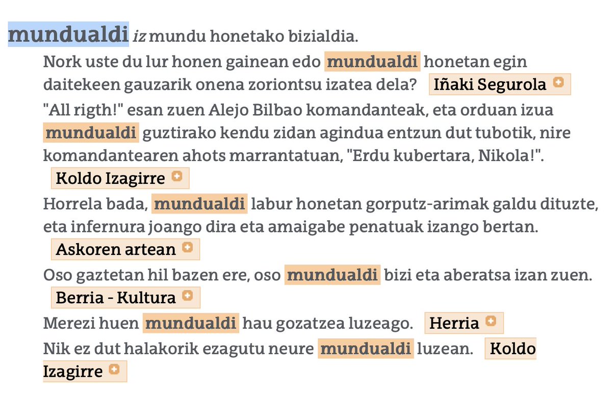 𝗠𝗨𝗡𝗗𝗨𝗔𝗟𝗗𝗜: 
Mundu honetan pasatzen dugun denbora, bizialdia, bizi-denbora