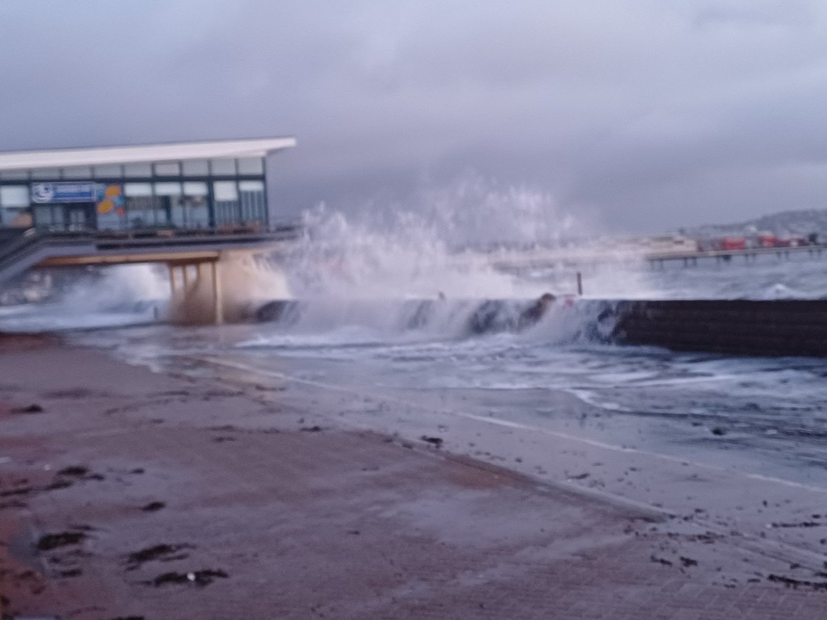 Good morning world. Still a bit blowy out here in the westcountry. High tide was a bit active again as well.