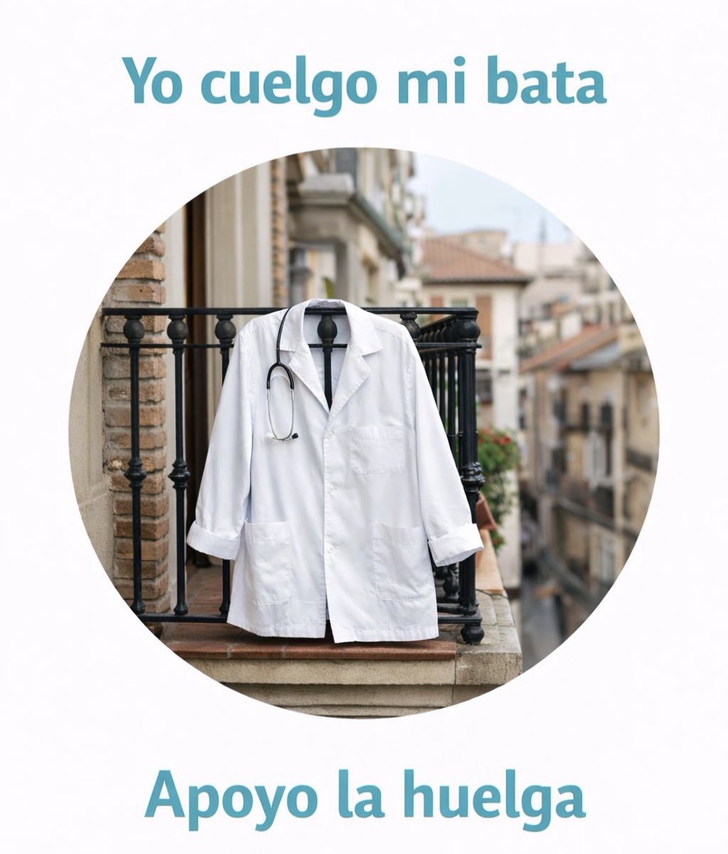Yo apoyo la huelga, yo cuelgo mi bata 🥼
<a href="/Estatuto_Medico/">ESTATUTO MEDICO YA</a> 
<a href="/cesm_sindicatos/">CESM</a> <a href="/SimebalCesm/">SIMEBAL | #EstatutoMédico</a> <a href="/smandaluz/">Sindicato Médico Andaluz</a> <a href="/victorpedrera/">Víctor Pedrera Carbonell</a>