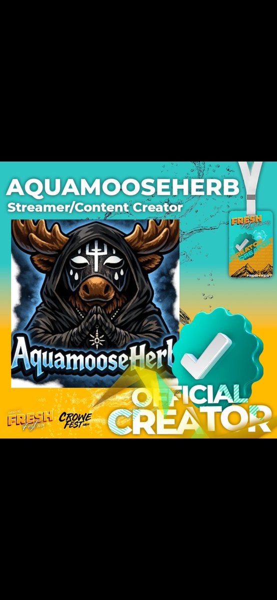 Have I got a suprise for you!!!!! Just got the email.    Your man moose was accepted as a Streamer/Content creator for <a href="/FreshCroweFest/">Fresh Fest ✘ Crowe Fest</a> Feel so blessed and excited to be apart of this. Thank you everyone at <a href="/DrinkFreshenUp/">Freshen Up Energy</a>