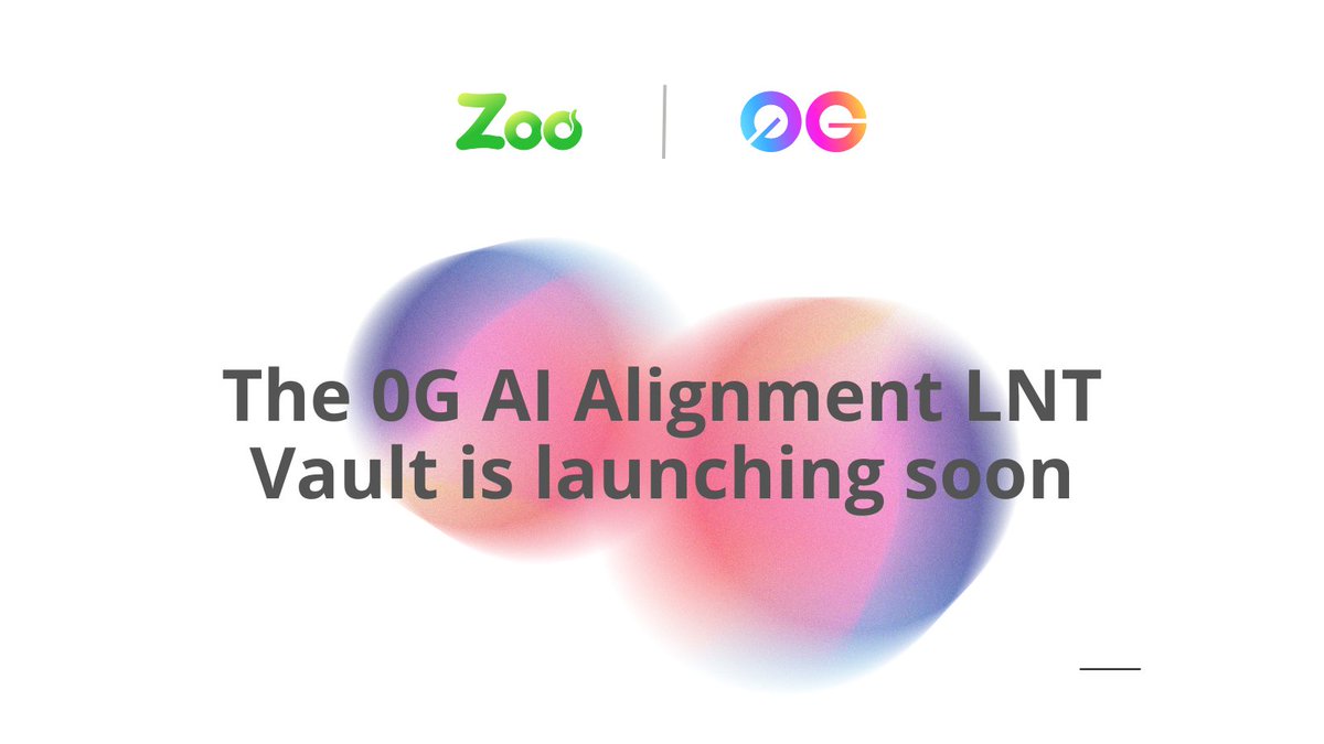 ZooFinanceIO's tweet photo. 💥Liquidity for @0G_labs  A.I. Alignment Nodes are coming soon!

We are launching the Foundation of Next-Gen AI Economics: Liquid DeAI

The 0G AI Alignment LNT Vault is launching on the 0G mainnet imminently. Holders will soon be able to deposit node NFT - Mint v0G - Access Deep Liquidity.

🪄We know all too well: node vesting value should not lie dormant in waiting.

This is not just a product launch — it’s an evolution of the AI economy paradigm. Get ready to embrace a freer, more efficient future.

🎯 Everything is about to be unlocked.