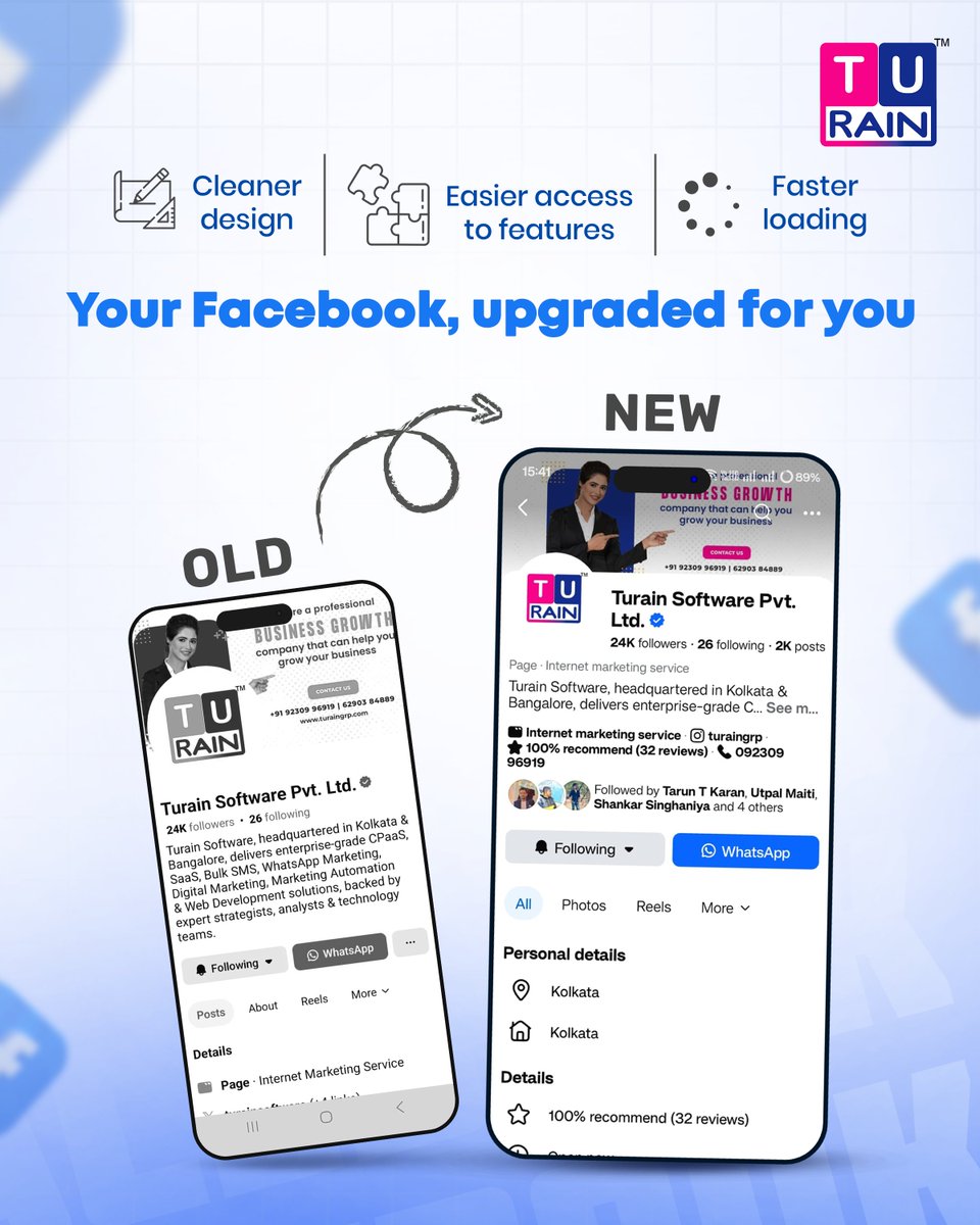 turainsoftware's tweet photo. Did you know Facebook’s layout just changed?
Cleaner design, faster performance, and the pin section now appears right below the cover photo for better visibility.
Plus, Meta’s AI upgrades mean a smarter experience ahead. 🧠
#MetaAI #MetaUpdate2026 #TurainSoftware #ManusAI https://t.co/aQECriP66o