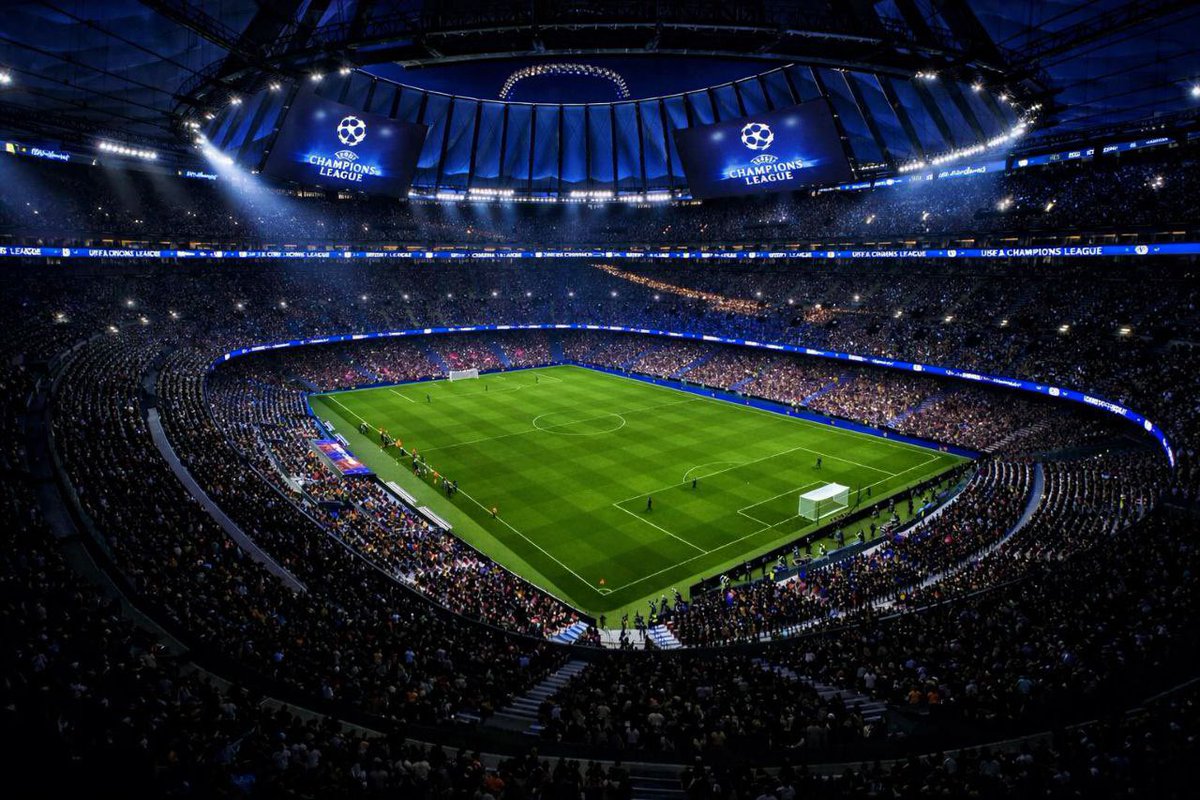 Camp Nou on Champions League nights when the stadium is full