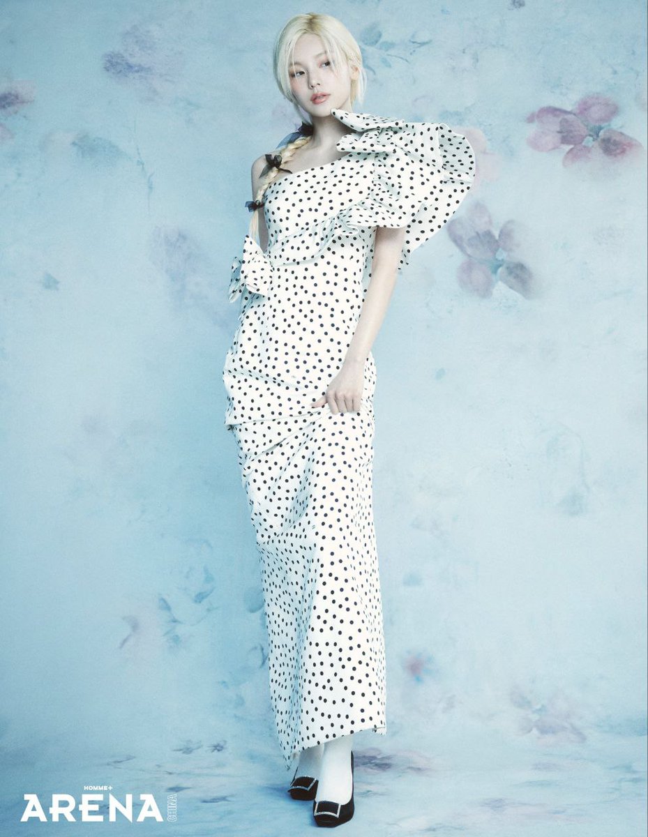 Standing still becomes part of the styling, with polka dots aligning like a gentle pattern of confidence and ruffles tracing movement without rushing it, creating a presence that feels poised, curious, and faintly amused by its own reflection.