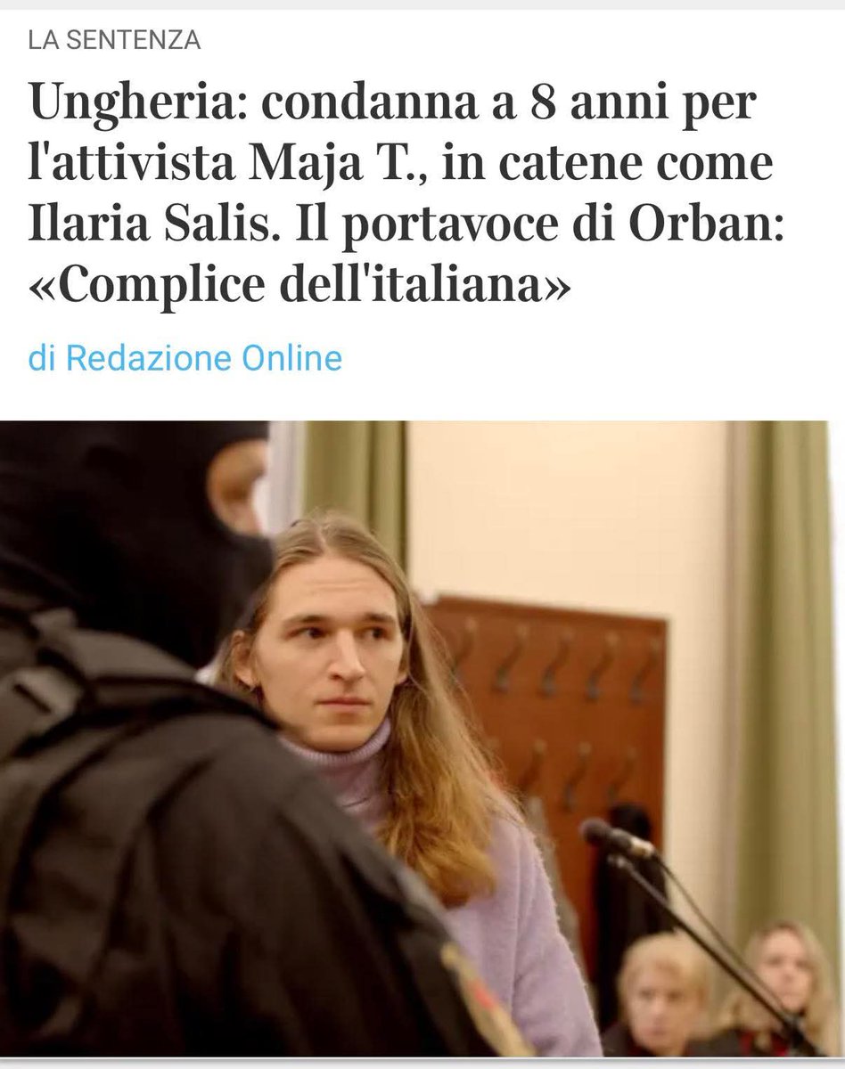 itsmeback_'s tweet photo. La Germania, ha riconsegnato in fretta e furia (e prima che qualche magistrato si mettesse di mezzo per salvarla) la complice della Salis alla giustizia ungherese che ha fatto il suo corso comminando una sentenza giusta e persino clemente. L’Italia invece non solo ha salvato la complice italiana ma l’ha persino premiata con l’elezione in un posto strapagato dalla collettività nell’Europarlamento. Basta questo per capire come mai i facinorosi sono calati da tutta Europa per devastare una città come Torino facendola franca. Dobbiamo persino ringraziare se non vengono messi pure in lista...

- Sherif El Sebaie