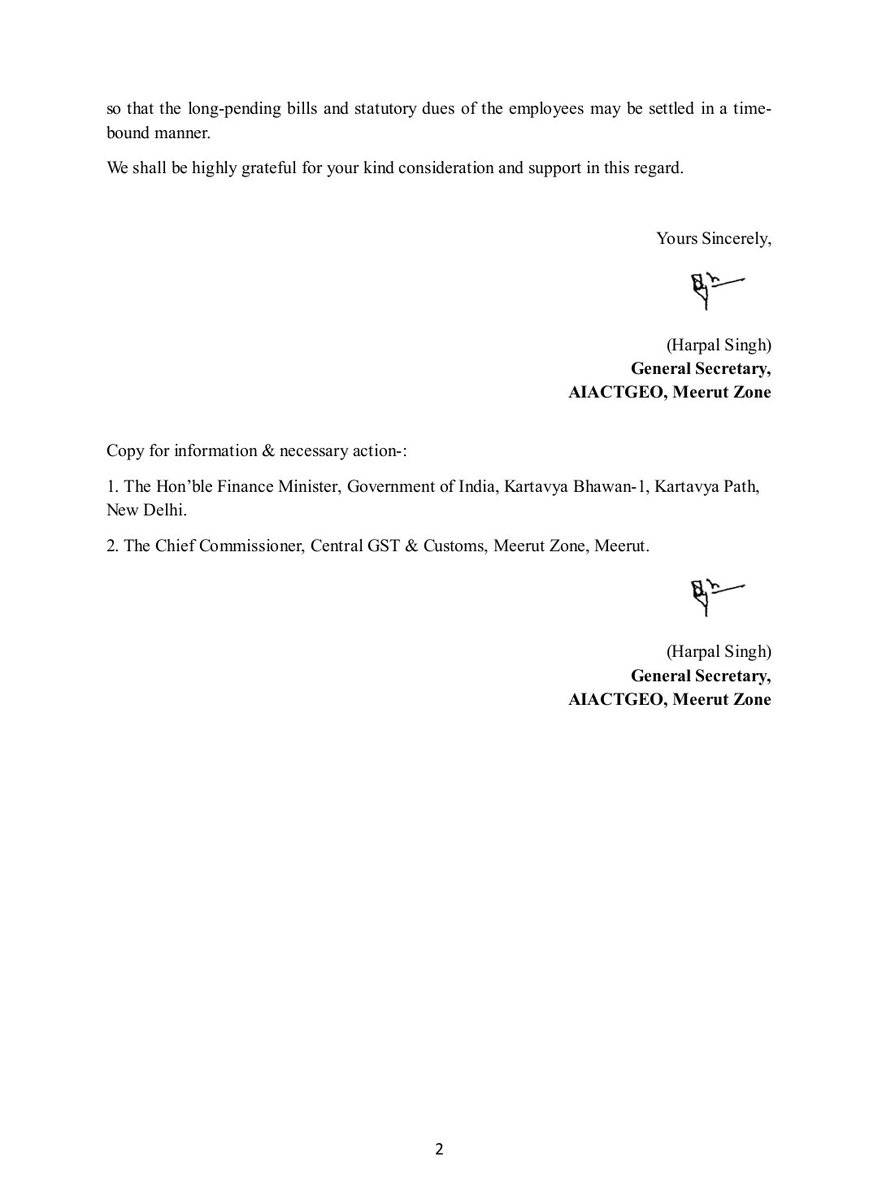 aiactgeo's tweet photo. @cbic_india @FinMinIndia  Grant not available in CGST to make payment of statutory dues. Even Diwali bonus not paid till date!!!! https://t.co/7I5JUAwEXr