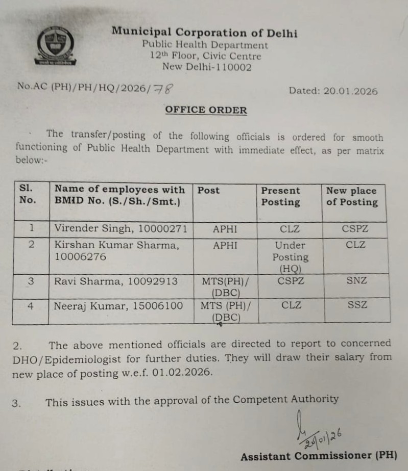 PressSubodhJain's tweet image. रवानगी के अहसास में भरपूर बटोरने की चाहत है या नए वालों की कृपा प्राप्त होने का खुला संदेश!

@MCD_Delhi में चंद हस्ताक्षरों से लाखों के वारे-न्यारे करने की खबर आ रही है!

मामला आनन फानन में किए गए #PHI, #APHI और ठेके पर काम कर रहे #CAPHI  के तबादलों का है। 

चर्चा है कि स्वास्थ्य