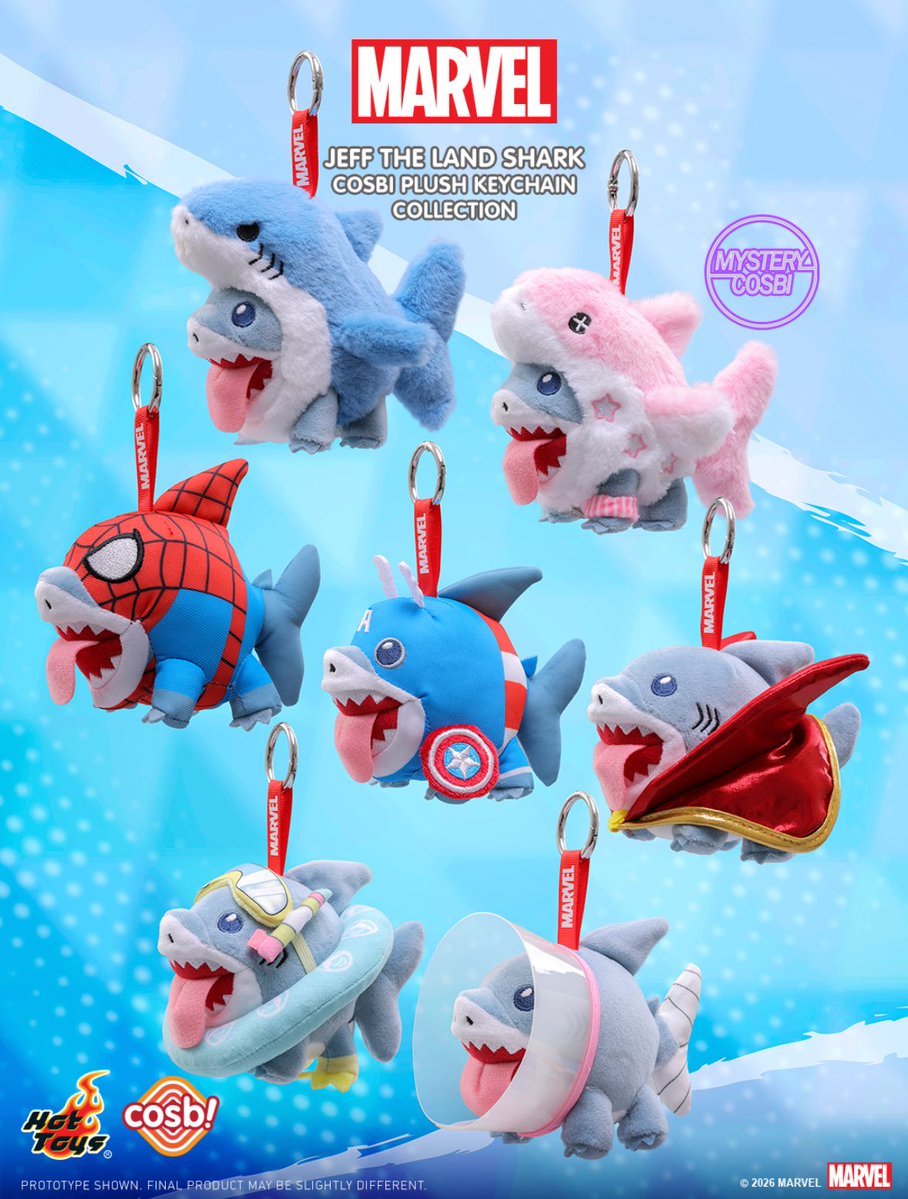 Marvel Rivals fans, Jeff strikes again!Peep these cute new Cosbi mystery plush! Loving the “Shark” Shark 🦈 

#MarvelRivals #HotToys #Cosbi #Plush #JeffTheLandShark