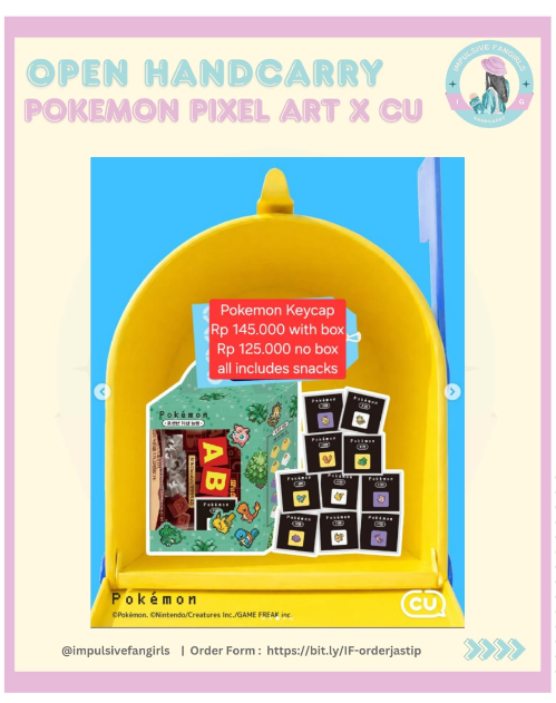 impulsivefg's tweet photo. OPEN HANDCARRY POKEMON PIXEL ART x CU
include snacks
Harga bersih INA
Blm termasuk ongkir dari BDG ke alamat masing2
Handcarry
ETA INA 18Feb2026
DP min 60% full refund jika soldout
Max order 12Feb2026
Fix order https://t.co/kSqy9rJjbD
#pokemon #pokemonxcu #pokemonpixelart #jastip https://t.co/ovlFCGdMpP