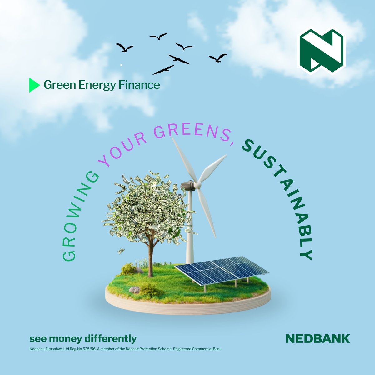 NedbankZimbabwe's tweet image. Find the right funding for your business with Nedbank Green Energy Finance.
Email cibdlist@nedbank.co.zw to get started.
#Nedbank #GreenFinannce #Loans